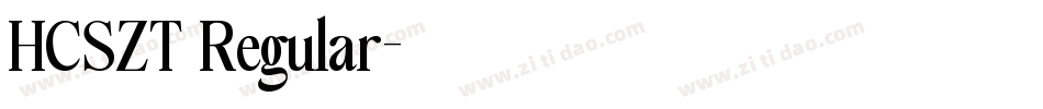 HCSZT Regular字体转换